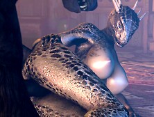 Argonian And Werewolf - Side