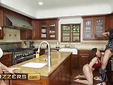 Brazzers - Milfs Natasha Admirable & Bunny Madison Scissor Their Snatches Previous To Getting On Johnny's Schlong