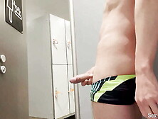 Exhibitionist Sofie Lund Flashes Dick in Public Pool,  Pregnant Women Assist in Cumming