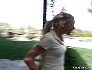 Lovely Blonde Chick Displays Perfect Breasts