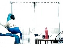 Arab hot mother caught while changing dress