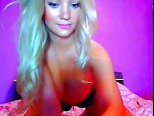 Busty Blonde Shows Off On Cam