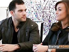 Group sex with swingers for a reality TV show just for fun.  Check out new episodes