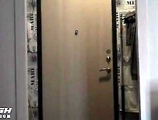 Slim Teen Bare Pizza Delivery Flash