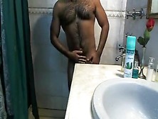 Shower Time For Hairy Muscle