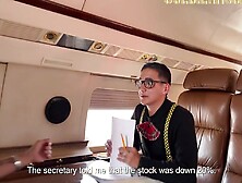 Together With My Wife We Have A Spectacular Orgy In My Private Plane With The Stewardesses And The Pilote