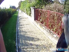 Dirty Flix - Kelly Candy - Blonde cutie tricked into outdoor sex