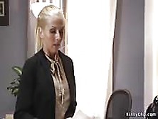Big Tits Blonde Agent Anal Banged In Bondage