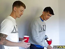 Hot Frat Boys Enjoy Secret Threesome Sex Party Hardcore