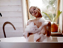 Blondie's Soap Bubble Bath - Teen Striptease & Nude Shower Fun