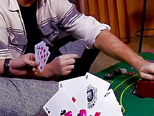 Perfect Young Brunette Aris Dark Paying Her Poker With Her Pussy