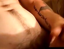 Str8Thugs. com - Inked straight thug's solo wild cock jerking and cum blasting scene w
