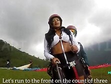 Top Ebony Actress Mariana Martix Gets Naked While Paragliding & Masturbating