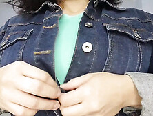 Cheating wife touches her tits on video call for her stepbrother and shows him her huge fat ass