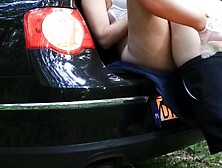 Redheaded Vixen Enjoys A Wild And Passionate Sex Outside