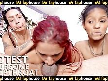 The Hottest Session Of An Intense Foursome Of Deep Throat Fucking With 3 Beautiful Hot Latinas