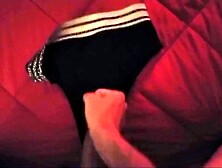 Step-mom changed and left her Bikini in my room, so I creamed on the crouch to get back at her.