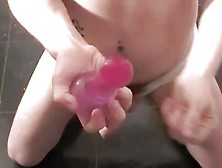 Euro Pierced Twink Amateur Stimulating His Anus With Dildo