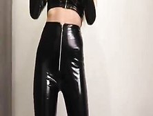 Shiny Latex Leather Pvc Vinyl Rubber Pants Leggings