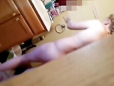 peeking at my blonde niece in the bathroom