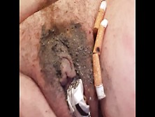 Ashtray And Trash Filled Snatch - A Slideshow Of Stuffing My Snatch With Garbage And Cigarette Butts