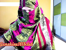 Muslim Arabic big bodied woman milf web camera lady in Hijab getting off naked 02. 14 recording Arab gigantic boobs webcams