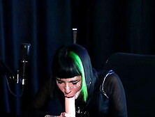 Goth dirty demonstrates her bj,  has her melons blown after saying she would interact with fans - Carol RHCP (SHEER RED)