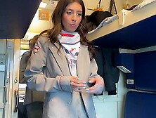 Train Conductor Caught Passenger Jerking Off, But Wasn't Confused and Jumped on His Cock