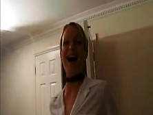 British bitch Lorna acquires drilled on a leathersofa