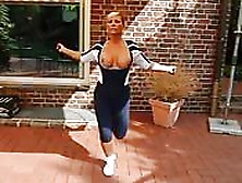 Mature Blonde Bouncing In Slow Motion