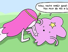 Princess Bubblegum Rides Lumpy Space Princess's Secret Penis - Adventure Time Porn