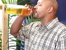 Beer And Big Black Bitch Gets Fucked