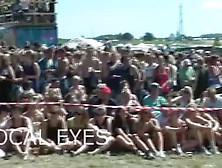 Naked Run At The Roskilde Festival. Mp4