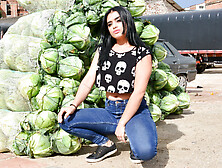 Colombian Newbie Julia Flaunts Juicy Ass And Gets Banged In Threeway