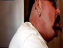 Gloryhole Gaydaddy Sucks Cock In Closeup Till Cum In Mouth