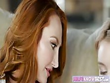 Hot Ginger Milf Seduces Blonde Teenie