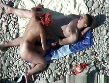 Busty Nudist Fucked At The Beach