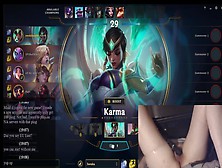 Gamer Slut Orgasms While Playing League Of Legends