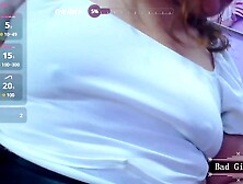 Blonde BBW busty webcam mature solo show