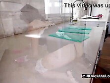 Screwing the large tit maid after catching her riding a vibrator