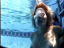 Topless Girl Drowning Underwater