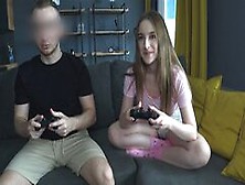 A Game Of Console With A Stepsister Turned Into A Hard Fuck Of Her Narrow Pussy - Anny Walker