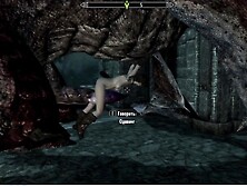 Skyrim porn! Dragon mounts a chick with his enormous dong | PC Game