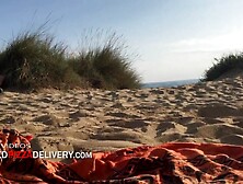 Masturbating a stranger on the beach