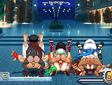 Mugen Futanari: Dragon,  Sanae And, Kurogirl Gang On Ryu, Chris And,  Sora