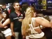 Brasilian Girl Dancing in Pub