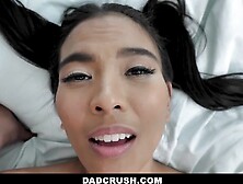 DadCrush - Cute Asian with Pigtails Swallows a Hot Load