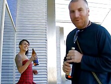 Hot Tattooed Brown-Eyed Girl Gets Her Freak On With A Horny French Tourist