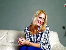 German blonde next door at first sex casting