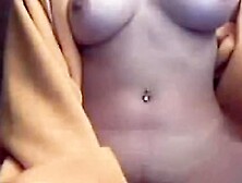 Older woman with some great firm mounds is showing her goodies on web camera